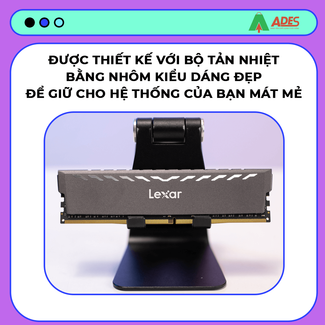 Ram PC Lexar 16GB(2 x 8GB) DDR4 3200MHz (LD4BU008G-R3200GDLH)