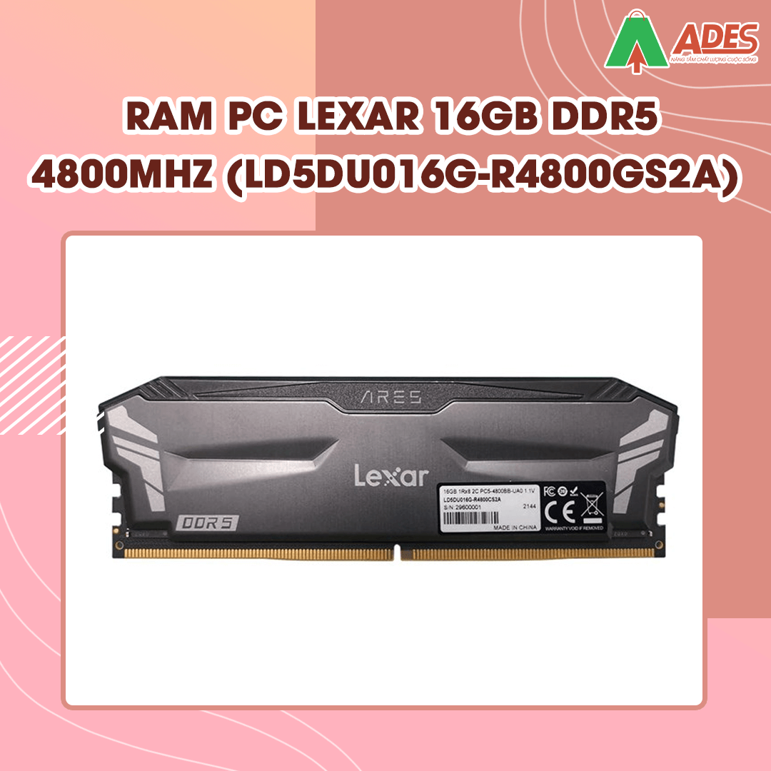 Ram PC Lexar 16GB DDR5 4800MHz (LD5DU016G-R4800GS2A)