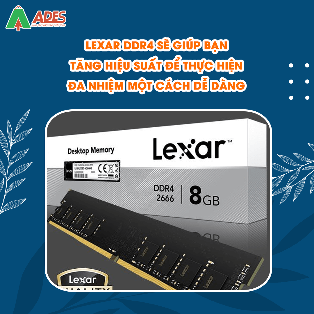 Ram PC Lexar DDR4 4GB 2666MHz 1.2v (LD4AU004G-B2666GSST)