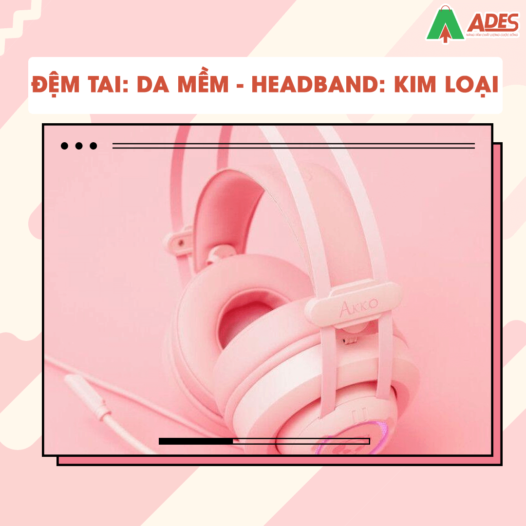 Tai nghe AKKO AD701 - Pink