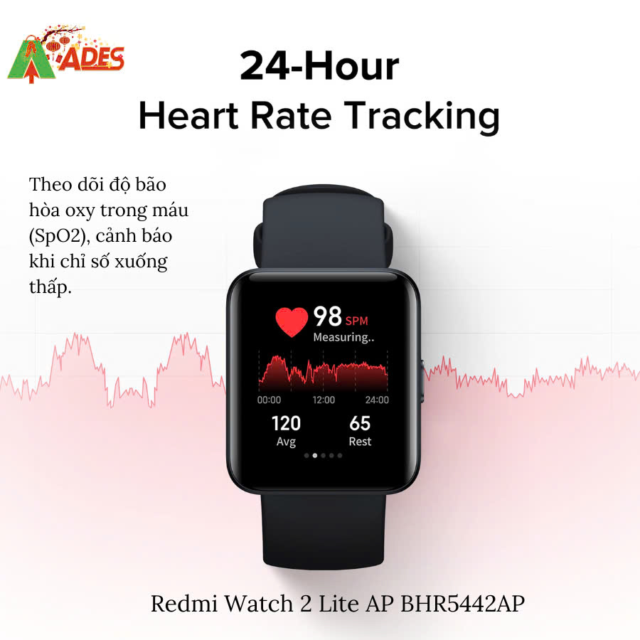 Redmi Watch 2 Lite AP BHR5442AP theo doi oxy trong mau