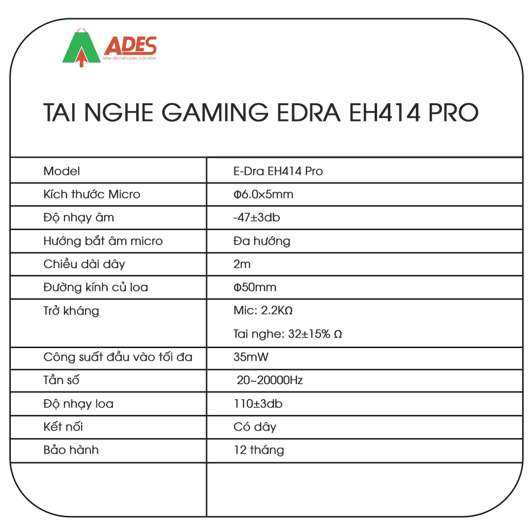 Tai nghe E-Dra EH414 Pro