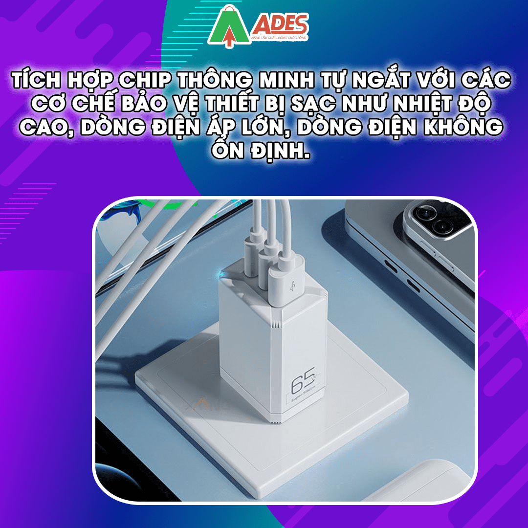 Cu sac nhanh mini Rockspace T49 65W