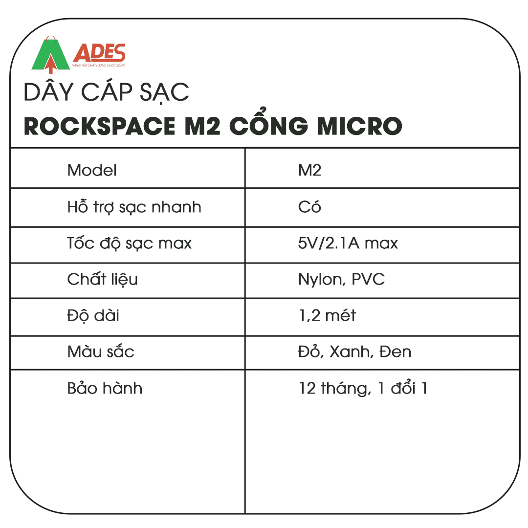 Day cap sac Rockspace M2 cong Micro