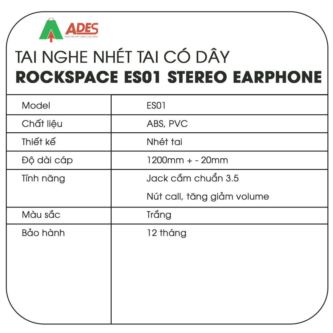 Tai nghe Rockspace ES01