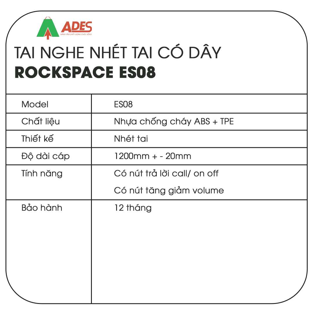 Tai nghe Rockspace ES08