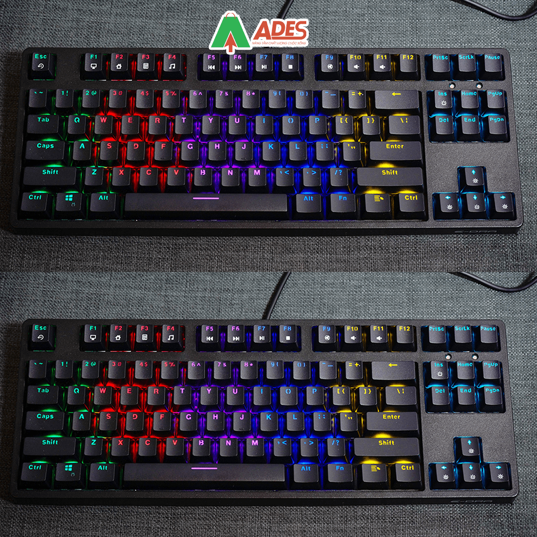Ban phim co Edra EK387 Rainbow Huano Switch