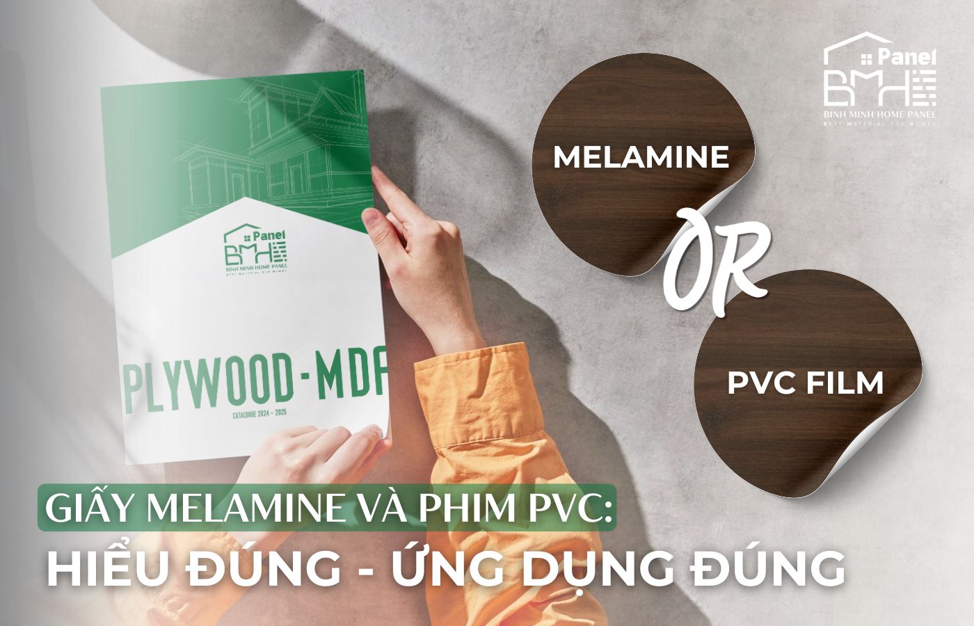 giấy melamine và phim pvc trong nội thất
