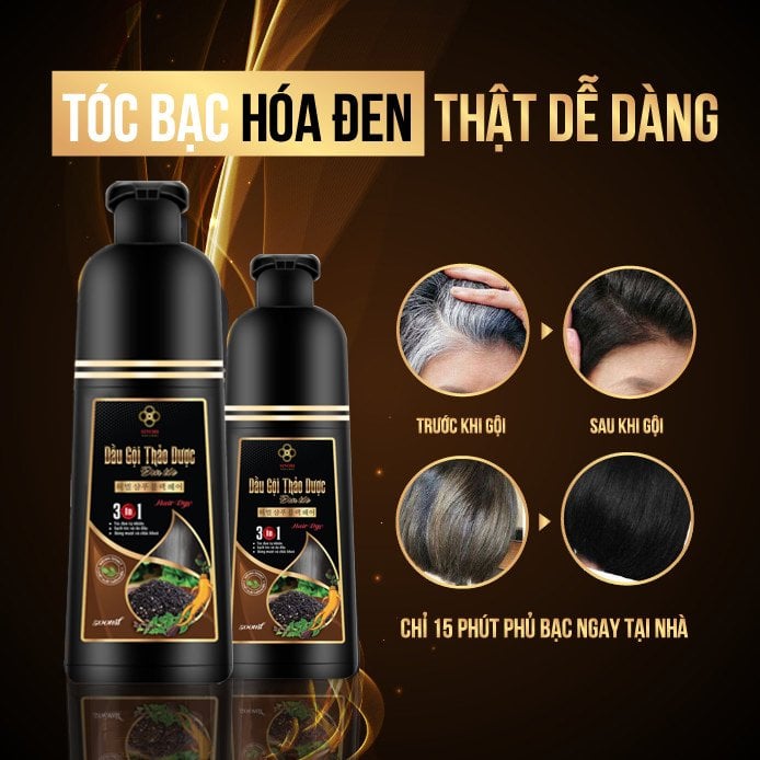 Tóc bạc hóa đen chỉ sau 15 phút gội