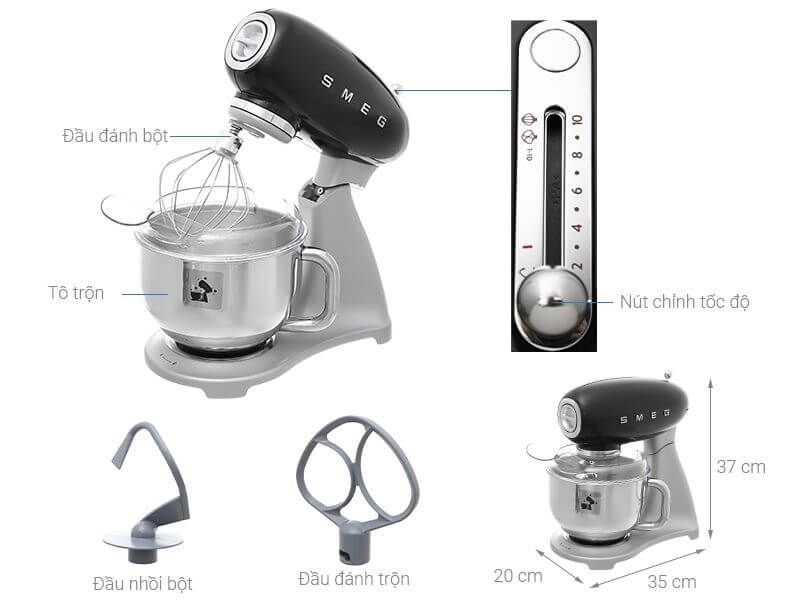 cách thức hoạt động Máy nhồi bột Smeg