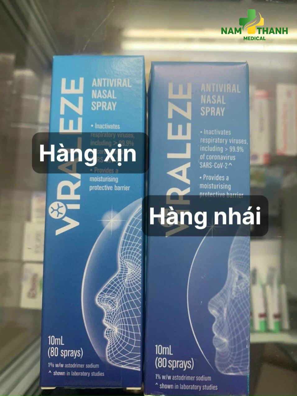 Hướng dẫn kiểm tra Bình xịt mũi VIRALEZ chính hãng