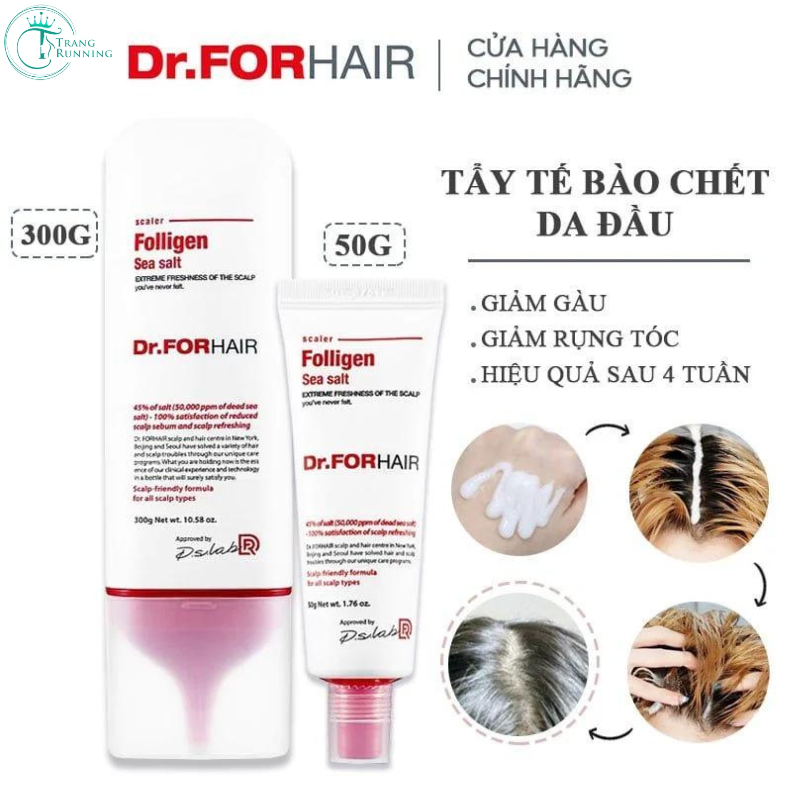 Muối tẩy tế bào chết da đầu Dr. For Hair Sea Salt Scaler
