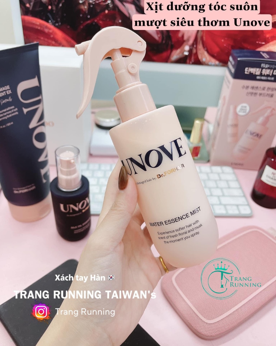 Xịt dưỡng phục hồi tóc UNOVE Water Essence Mist