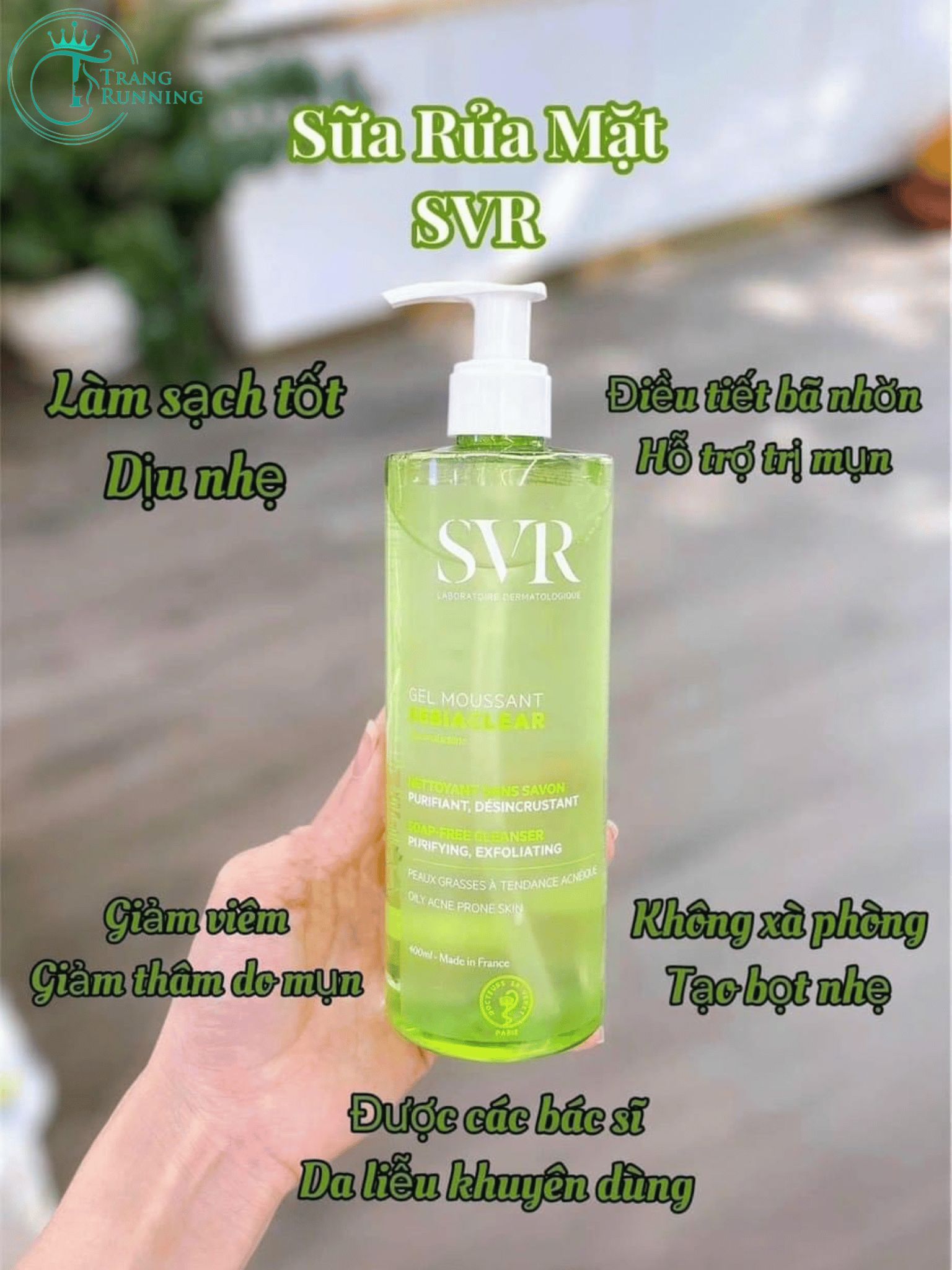 Công Dụng Sữa rửa mặt SVR Sebiaclear Gel Moussant 400ml
