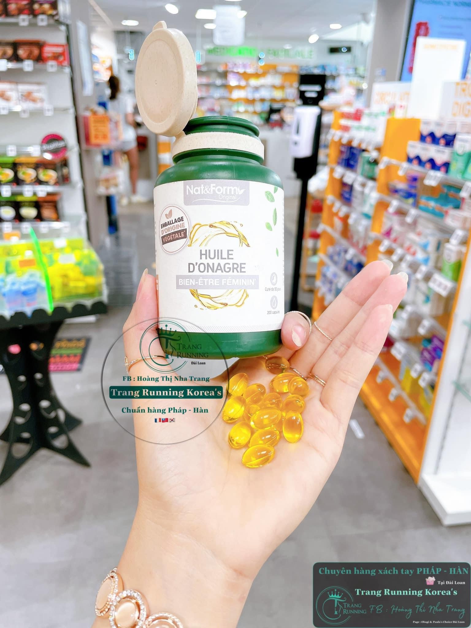 Viên uống Hoa anh Thảo Pháp Nat&Form Huile D’Onagre Lọ 200 Viên