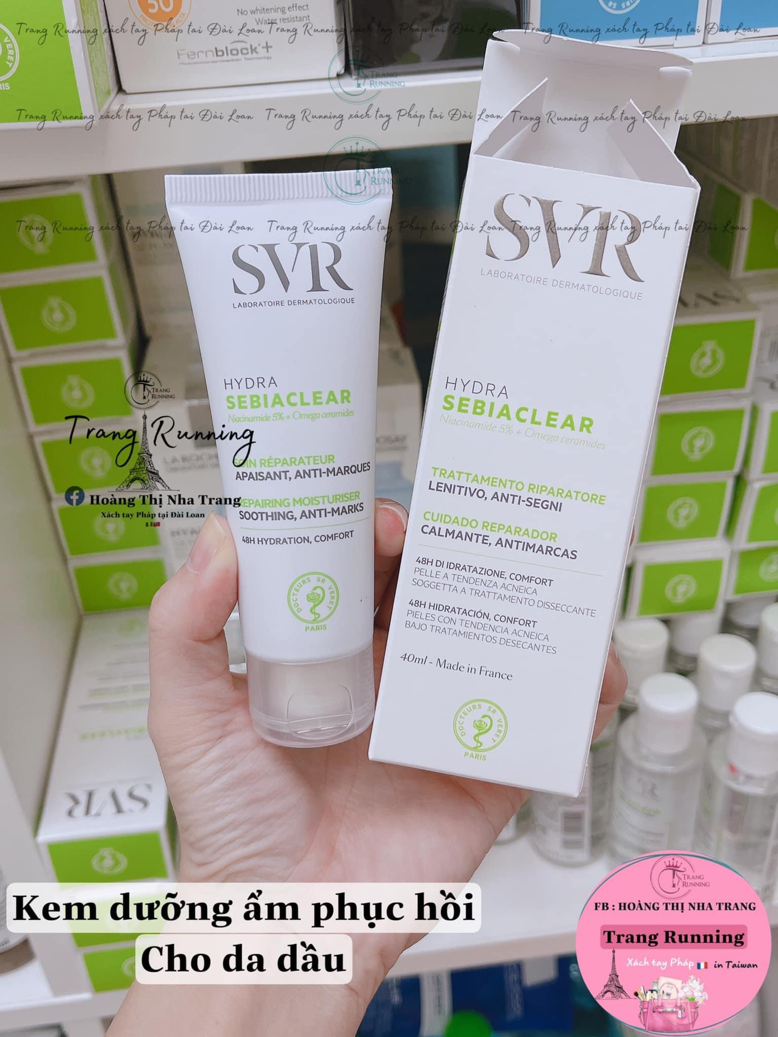 Kem Dưỡng Ẩm Dành Cho Da Dầu Mụn SVR SEBIACLEAR Hydra 40ml