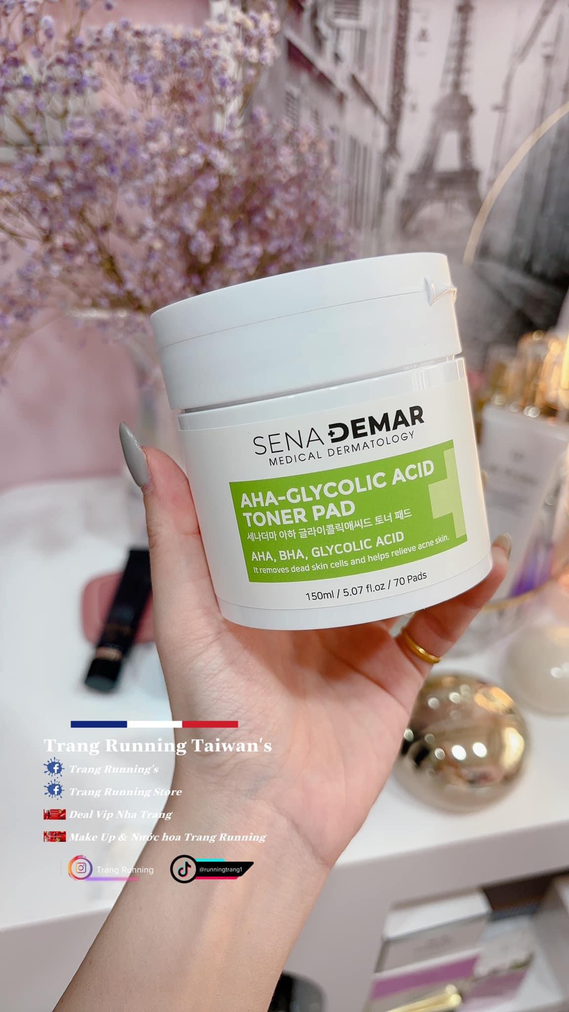 Toner Pad Sena Demar AHA Glycolic Acid