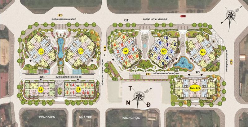 Tổng mặt bằng dự án Le Grand Jardin