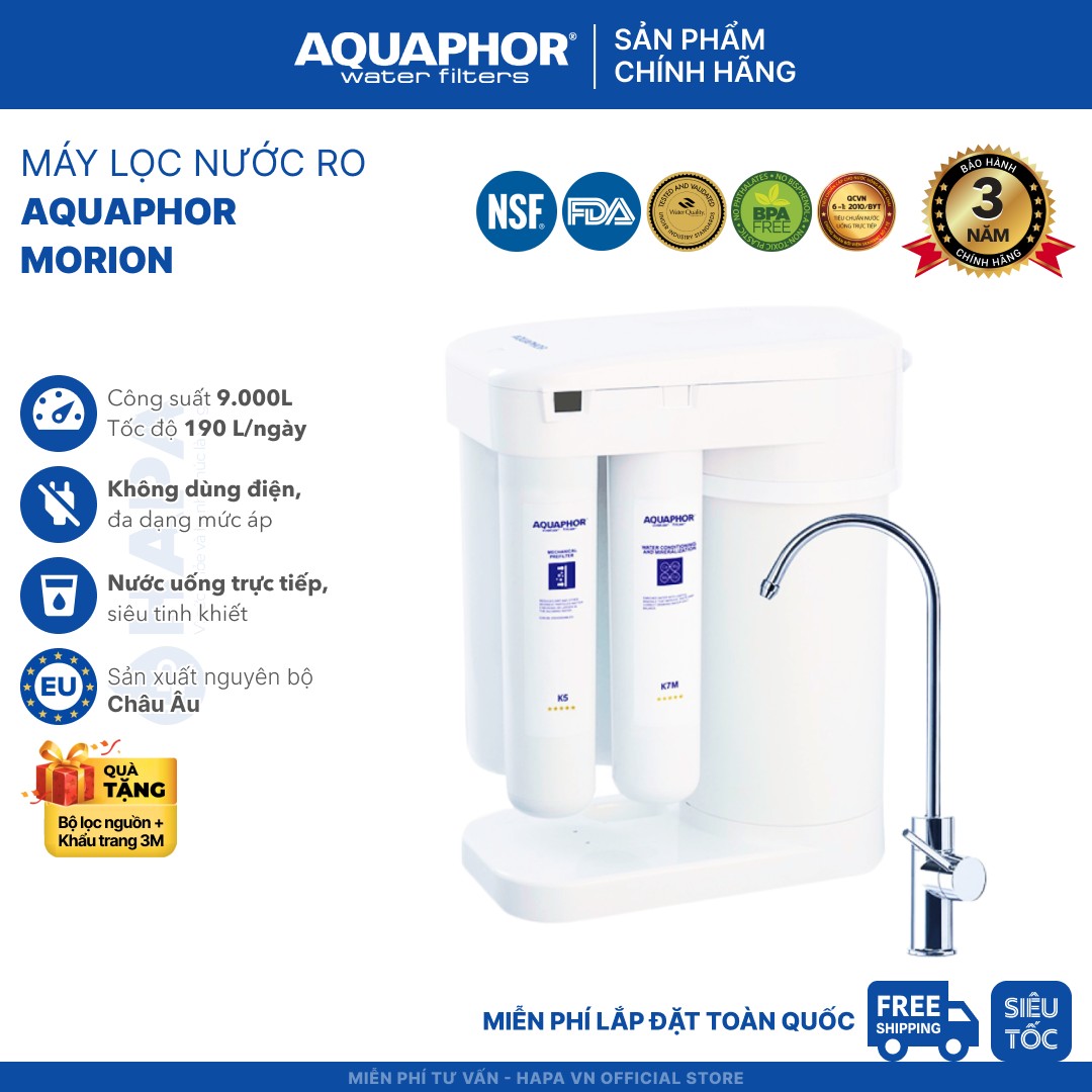 Máy Lọc Nước AQUAPHOR MORION RO DWM 101S - Nhập Khẩu Châu Âu