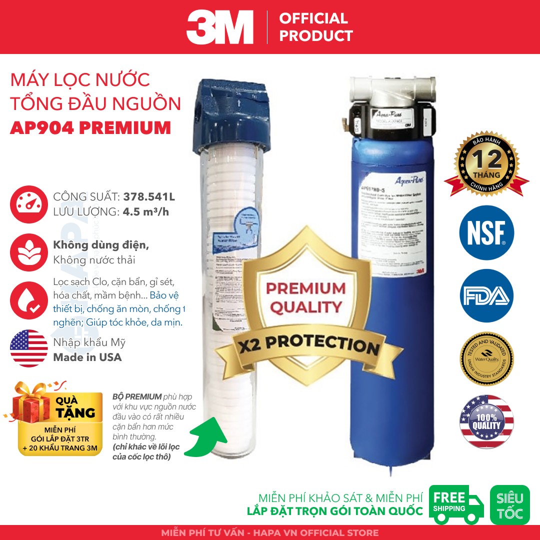 Hệ Thống Lọc Nước Đầu Nguồn 3M PREMIUM