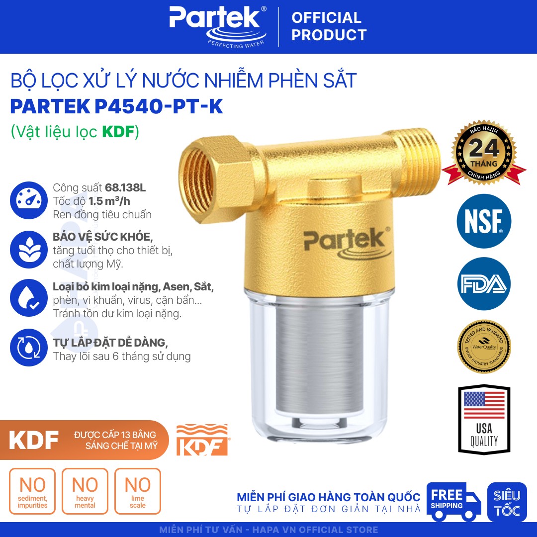 Bộ Tiền Xử Lý Nước PARTEK P4540-PT-(S/K)