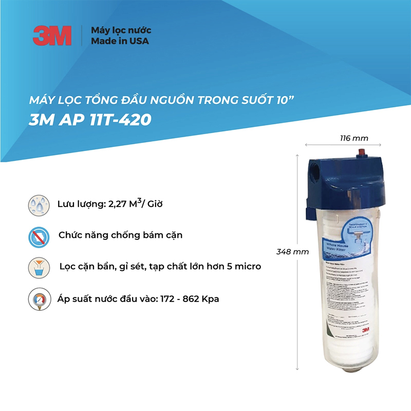 Các lý do bạn nên chọn mua Máy Lọc Nước Đầu Nguồn 3M AP11T-420