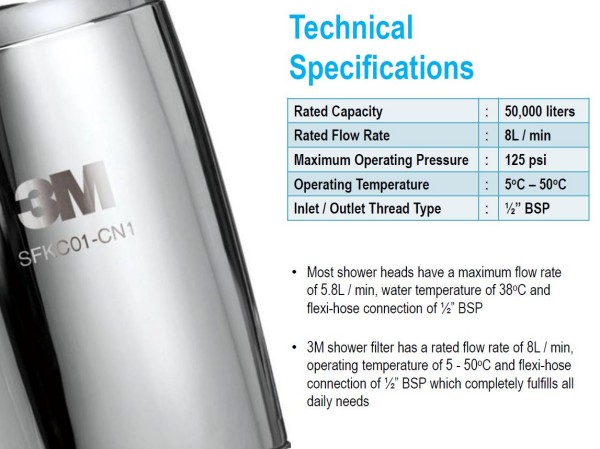 3M Shower Water Filter System SFKC01-CN1 | Tested & Certified by NSF International at HAPA.VN - 02