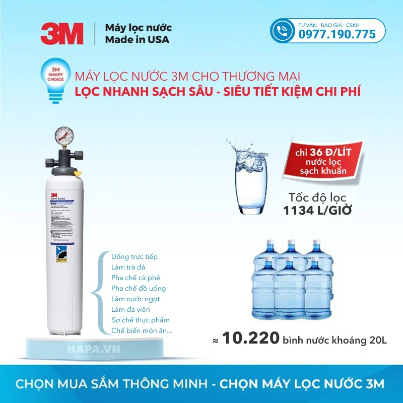 Bảng So Sánh Chi Phí Lọc Nước 3M ICE190-S