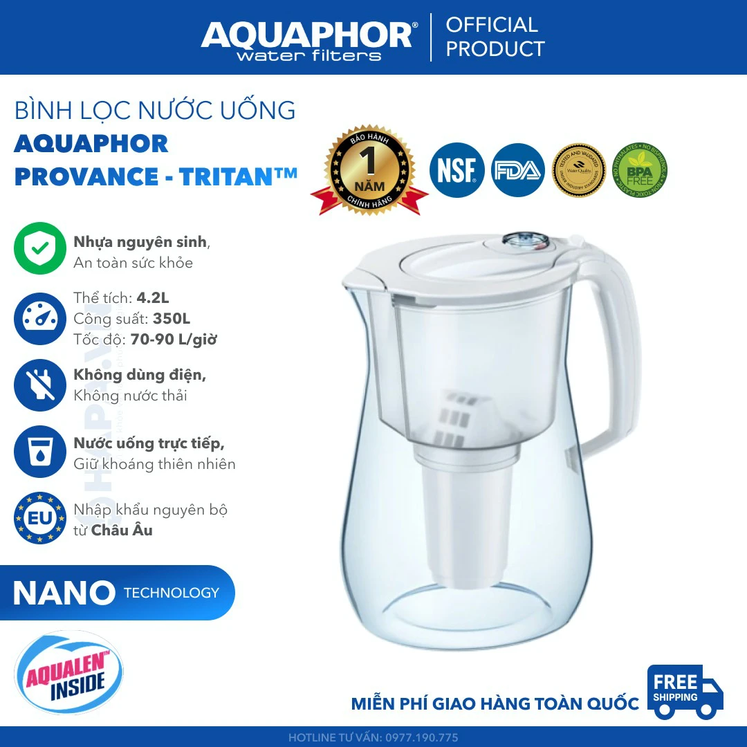 Thông số kỹ thuật Bình Lọc Nước Uống AQUAPHOR 2