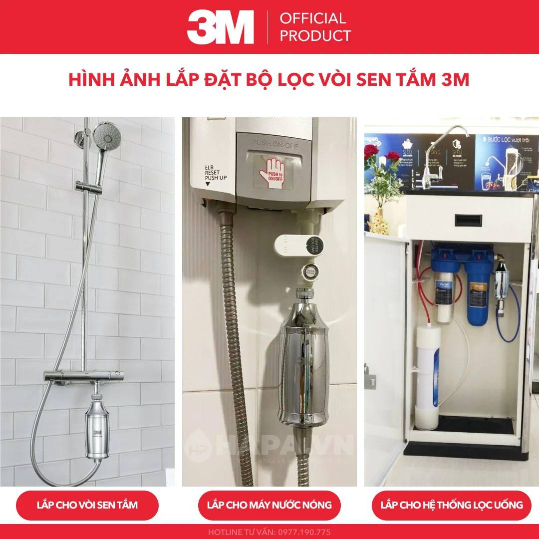 Hình Ảnh Sản Phẩm Thực Tế Bộ Lọc Vòi Sen Tắm 3M