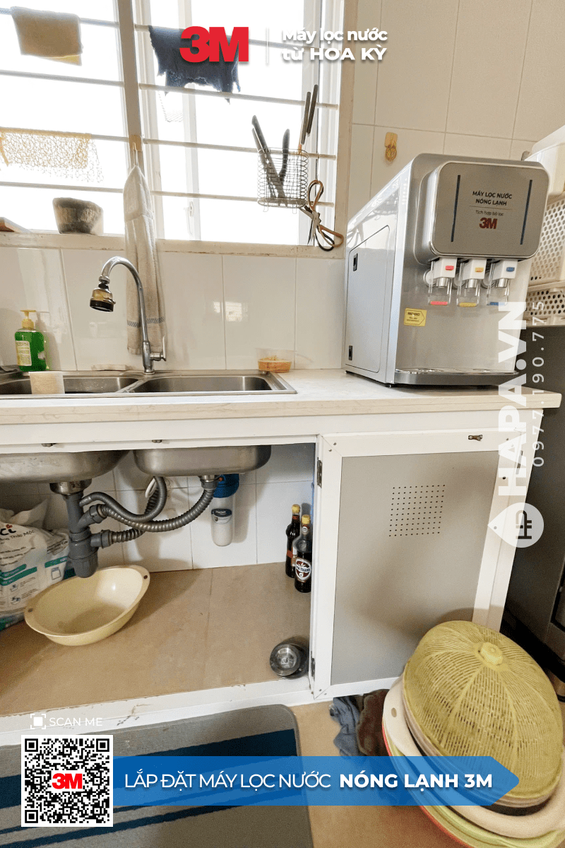 Hình ảnh lắp đặt thực tế của Cây Nước Nóng Lạnh Để Bàn 3M HCD-CS01 tại Hausneo, Quận 9, TP HCM - 02