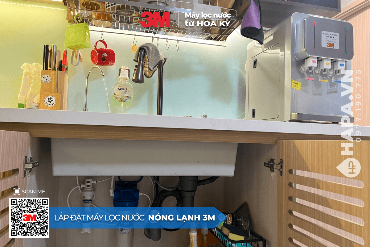 Hình ảnh lắp đặt thực tế của Cây Nước Nóng Lạnh Để Bàn 3M HCD-CS01 tại Safira Khang Điền, Quận 9 - 03