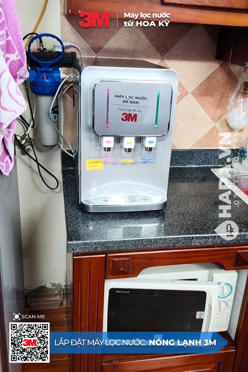 Hình ảnh lắp đặt thực tế của Cây Nước Nóng Lạnh Để Bàn 3M HCD-CS01 tại Chung Cư Sunrise City View, Quận 7, TP. HCM
