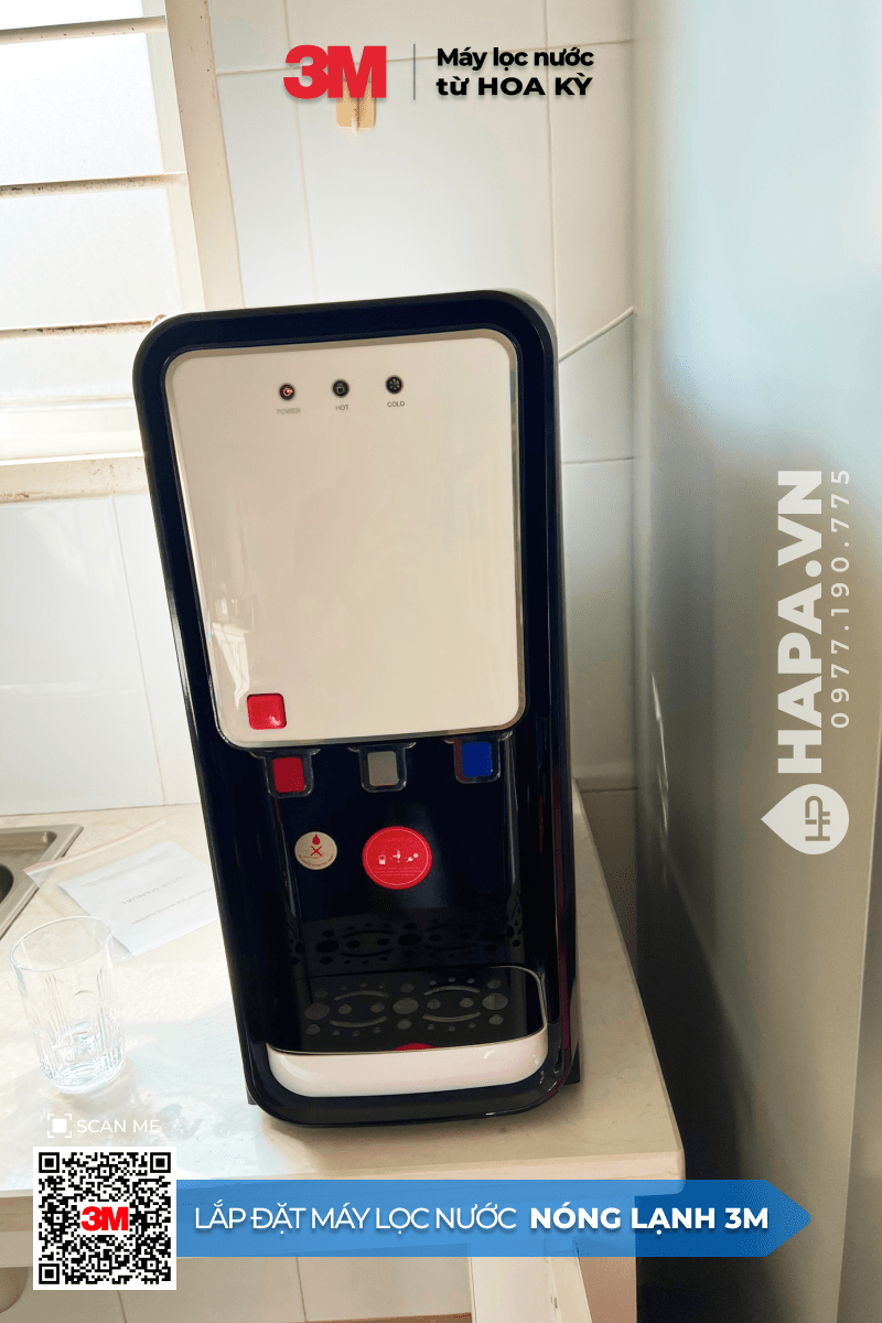 Hình ảnh lắp đặt thực tế của Cây Nước Nóng Lạnh Để Bàn 3M HCD-CS02 tại Docklands, Quận 7, TP HCM