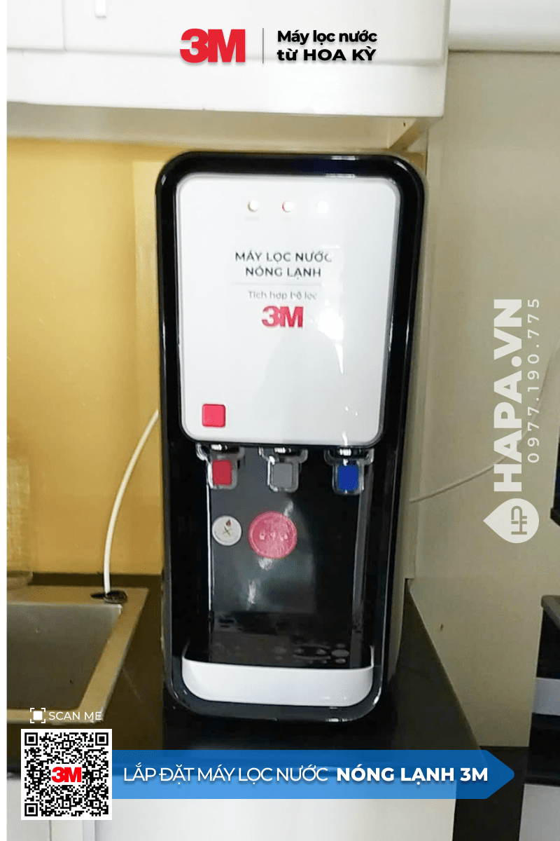 Hình ảnh lắp đặt thực tế của Cây Nước Nóng Lạnh Để Bàn 3M HCD-CS02 tại Riva Park, Quận 4, TP HCM - 02