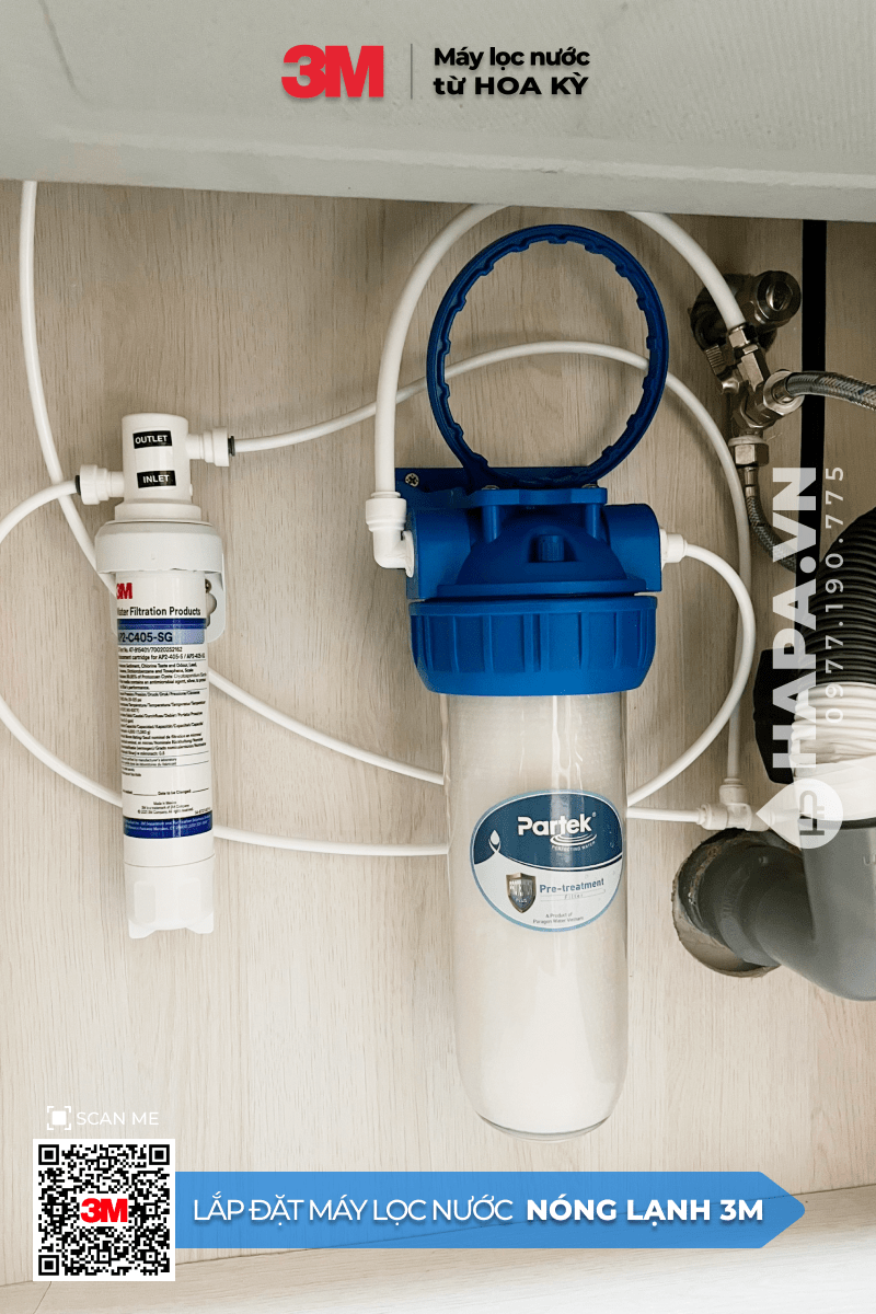 Hình ảnh lắp đặt thực tế của Cây Nước Nóng Lạnh Để Bàn 3M HCD-CS02 tại Riva Park, Quận 4, TP HCM - 03