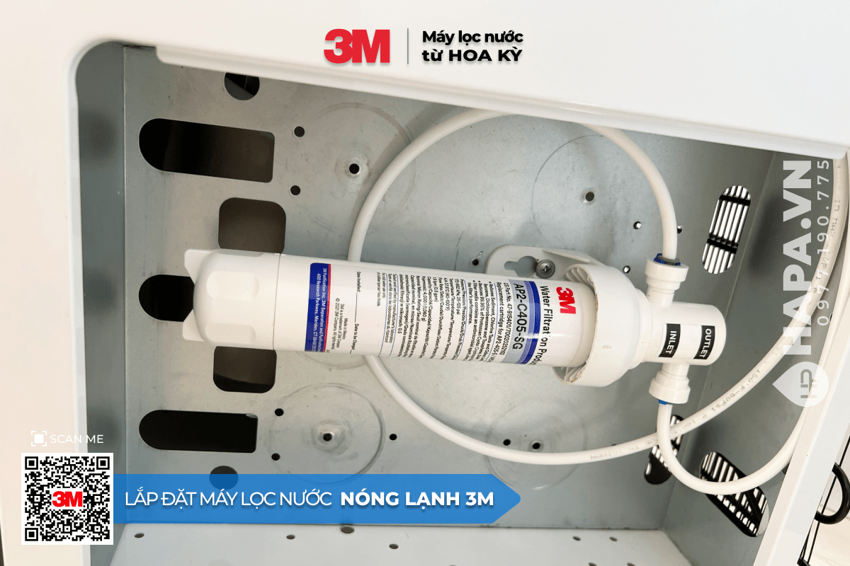 Hình ảnh lắp đặt thực tế của Cây Nước Nóng Lạnh Để Bàn 3M HCD-CS02 tại Docklands, Quận 7, TP HCM