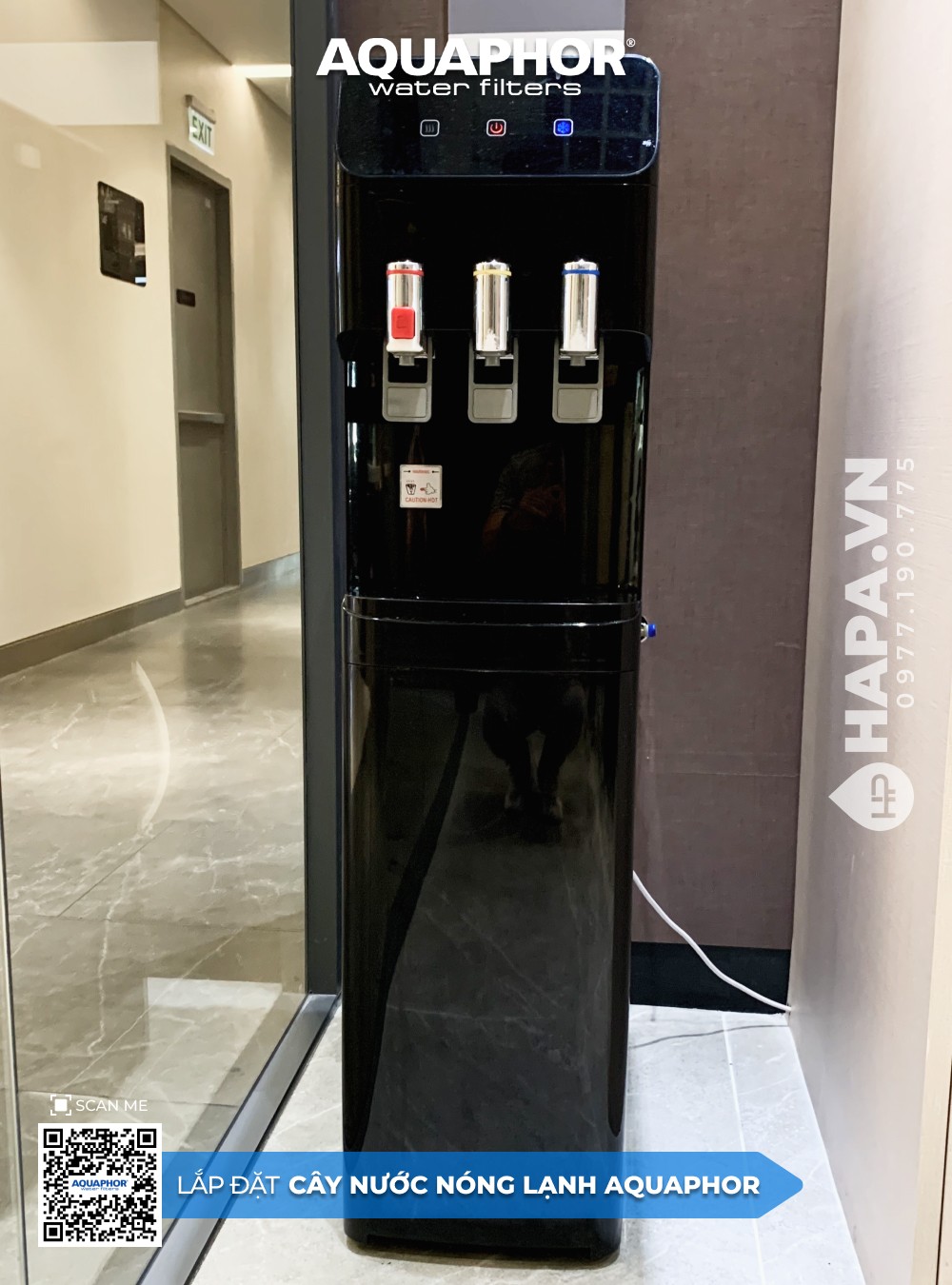 Hình Ảnh Lắp Đặt Thực Tế Cây Nước Nóng Lạnh AQUAPHOR tại Chung cư Hà Đô Riverside Quận 12 TPHCM 01