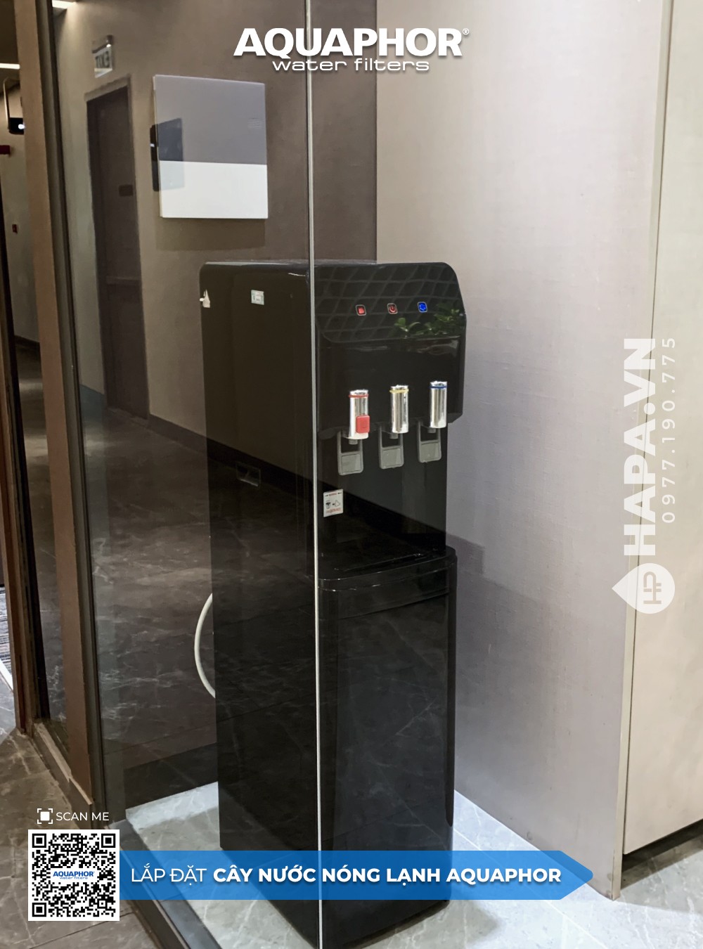 Hình Ảnh Lắp Đặt Thực Tế Cây Nước Nóng Lạnh AQUAPHOR tại Chung cư Hà Đô Riverside Quận 12 TPHCM 02
