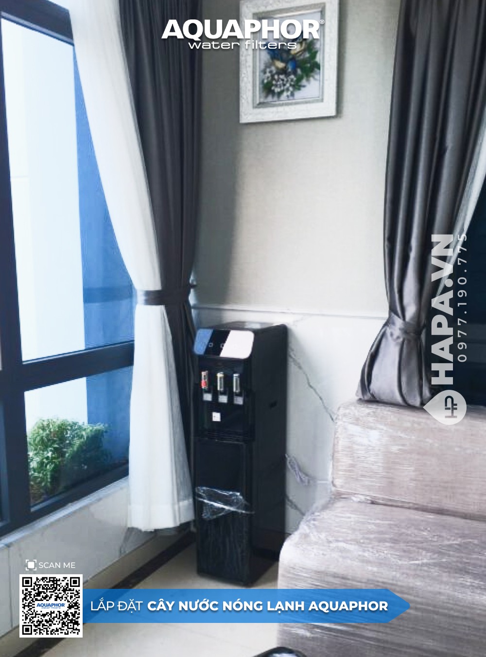 Hình Ảnh Lắp Đặt Thực Tế Cây Nước Nóng Lạnh AQUAPHOR tại Chung Cư Lotus Apartment Quận 11 TPHCM