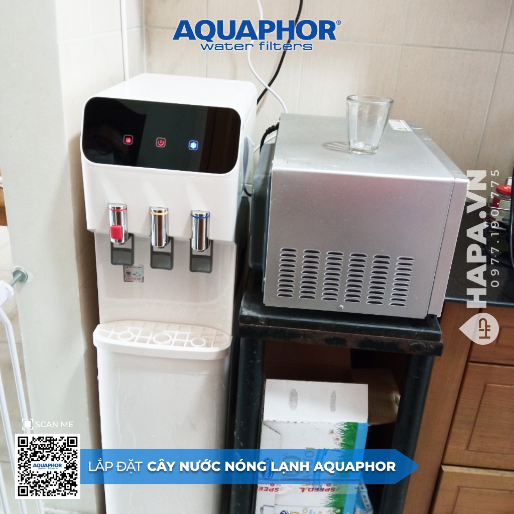 Hình Ảnh Lắp Đặt Cây Nước Nóng Lạnh AQUAPHOR tại Chung Cư Saron Nguyen, Long An