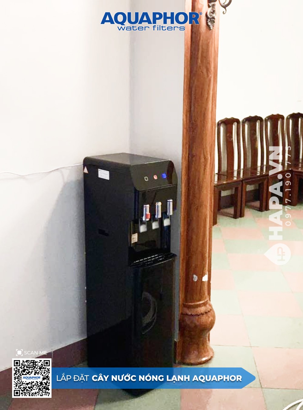 Hình Ảnh Lắp Đặt Cây Nước Nóng Lạnh AQUAPHOR tại Căn Hộ Shizen Nami Đà Nẵng