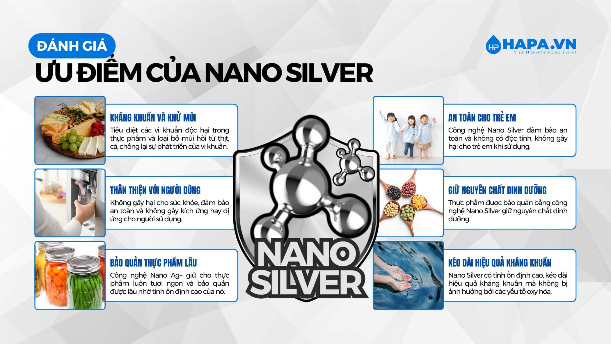 Công nghệ Nano Sliver với nhiều ưu điểm vô cùng đa dạng