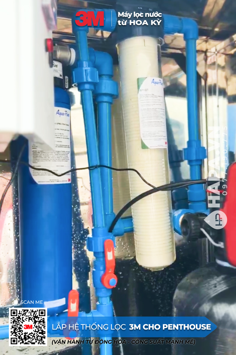 Hình ảnh lắp đặt thực tế của Hệ Thống Lọc Nước Đầu Nguồn 3M Cho Ecopark, Gia Lâm, Hà Nội