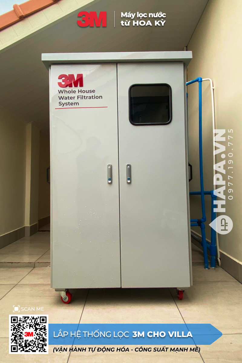 Hình ảnh lắp đặt thực tế của Hệ Thống Lọc Nước Đầu Nguồn 3M Cho Khu Villa Quận 2, TP. HCM