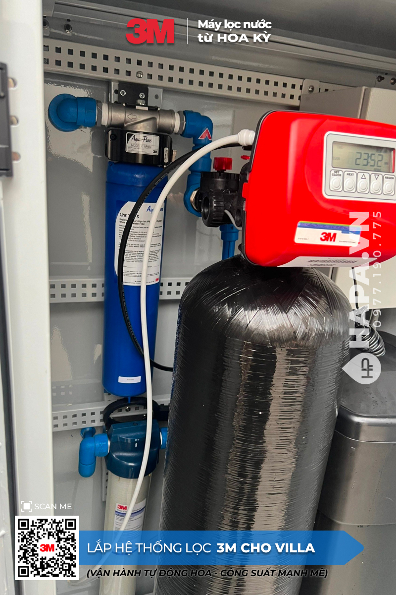 Hình ảnh lắp đặt thực tế của Hệ Thống Lọc Nước Đầu Nguồn 3M Cho Khu Villa Quận 2, TP. HCM
