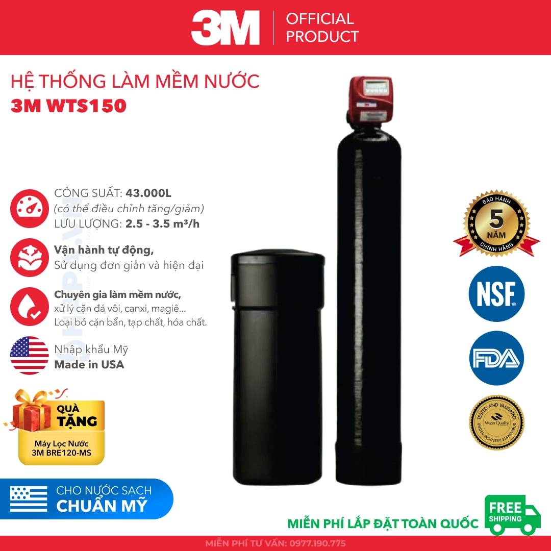 Máy Làm Mềm Nước Đầu Nguồn 3M WTS150