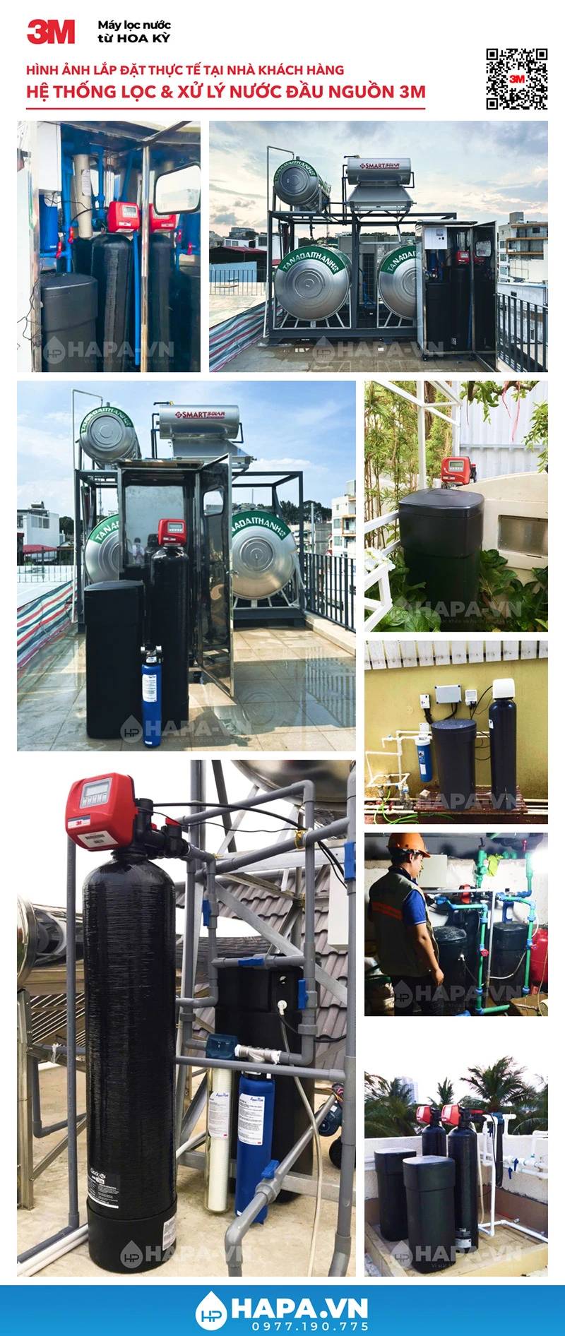 Hình Ảnh Lắp Đặt Thực Tế Của Combo 3M AP904 & Hệ Thống Lọc Tổng Biệt Thự 3M