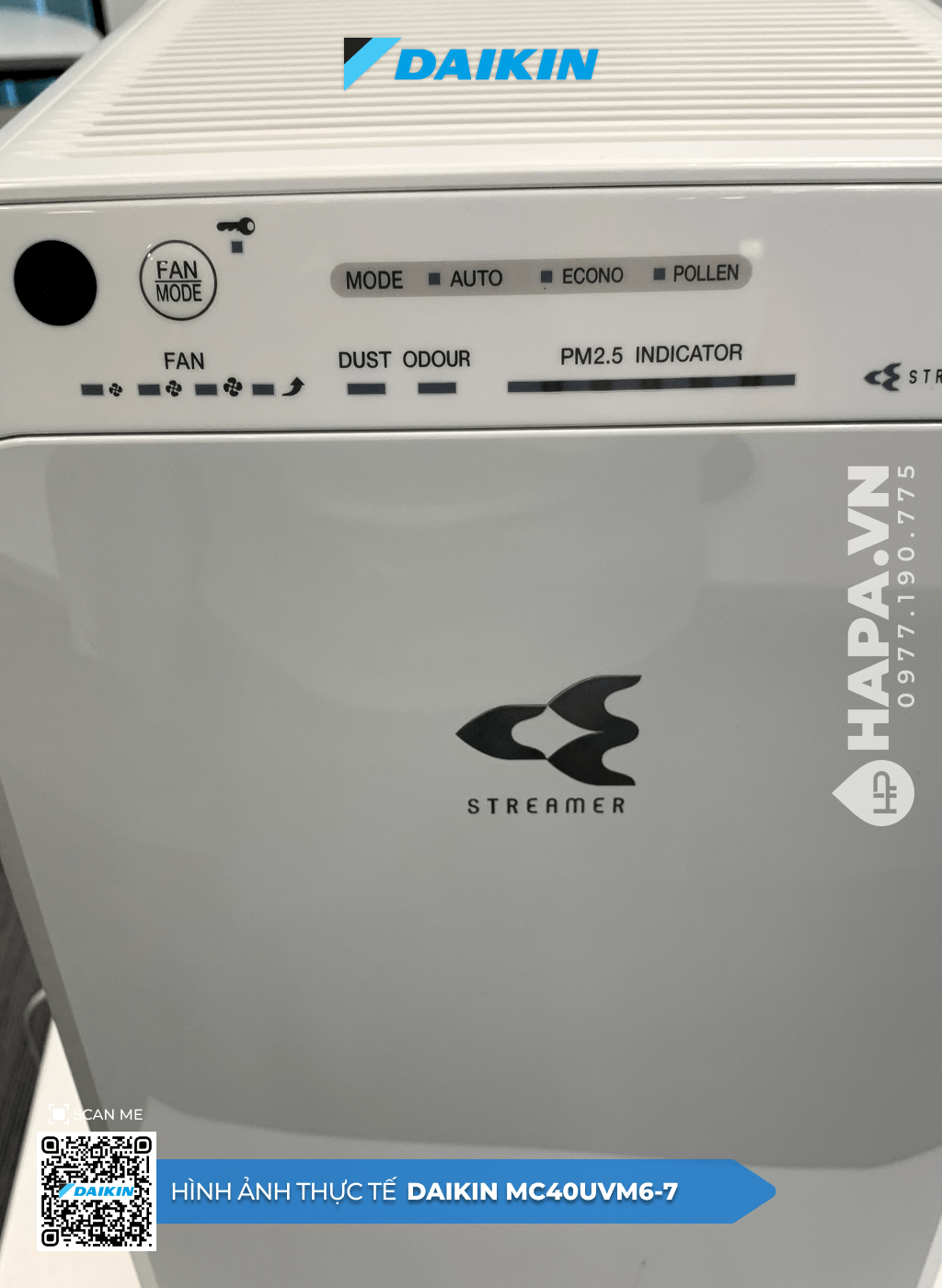 Hình ảnh thực tế của Máy Lọc Không Khí DAIKIN MC40UVM6-7 tại Saigon House, Quận 4, TP HCM - 02