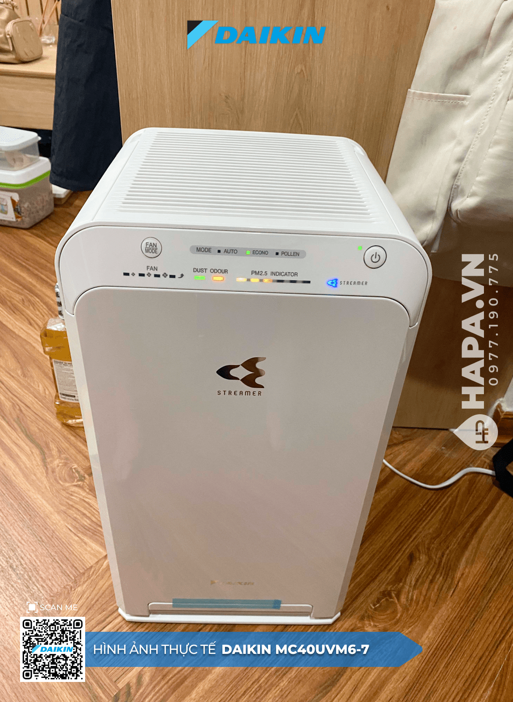 Hình ảnh thực tế của Máy Lọc Không Khí DAIKIN MC40UVM6-7 tại Sophia Center, TP Rạch Giá - 02